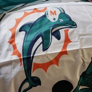 *FINAL*NFL Miami Dolphins Original Logo Team Flag